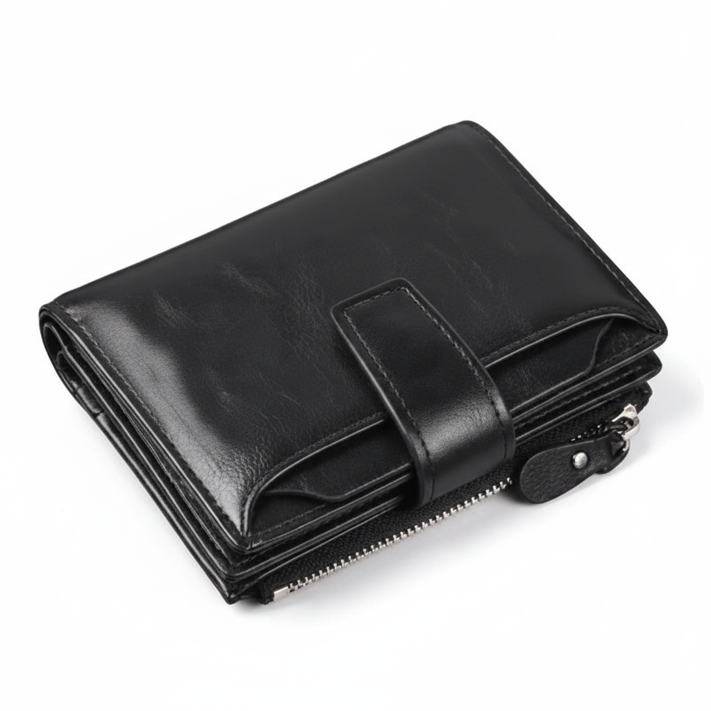 Compact Leather Bifold Wallet