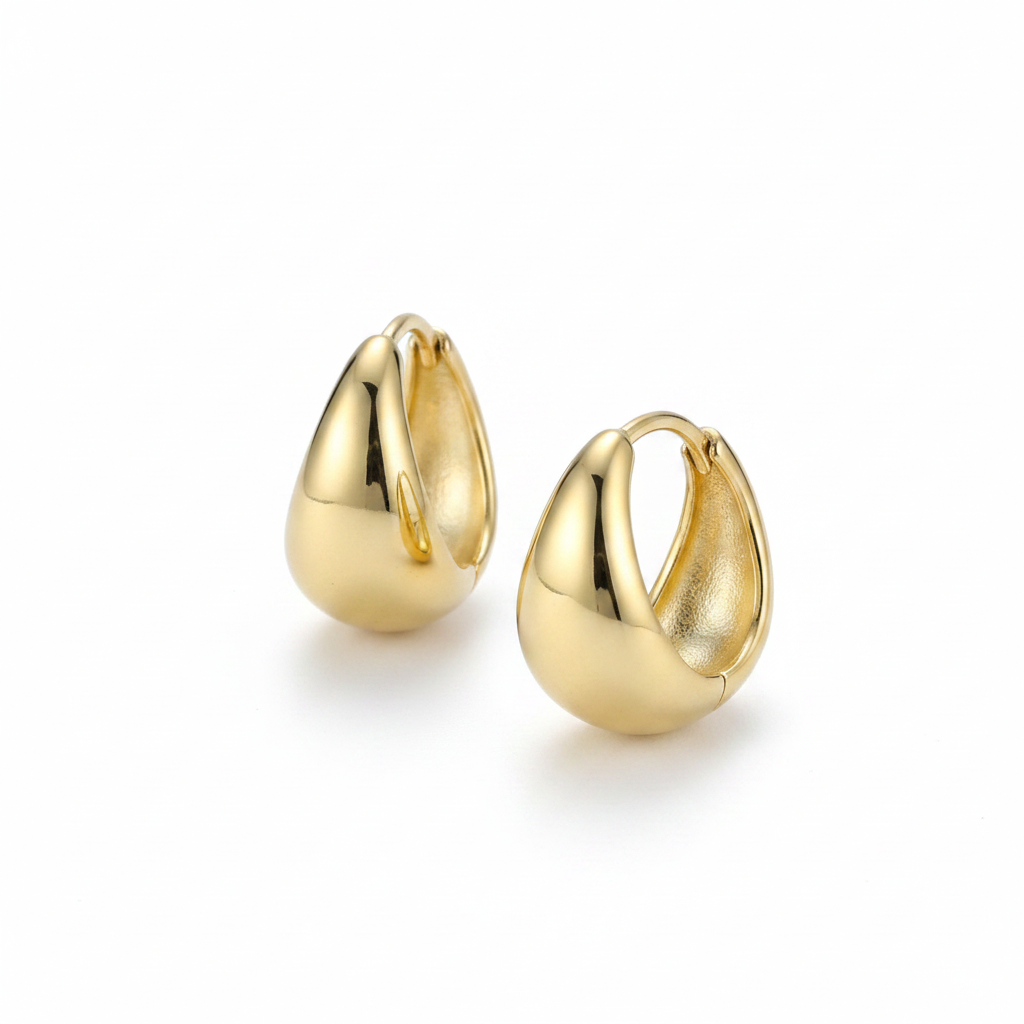 Chunky Gold Hoop Earrings
