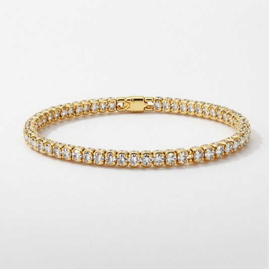 Gold-Plated Tennis Bracelet