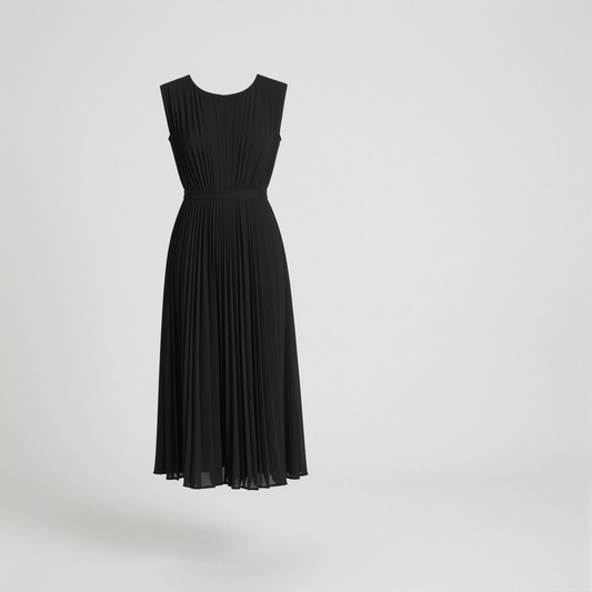 Pleated Midi Dress