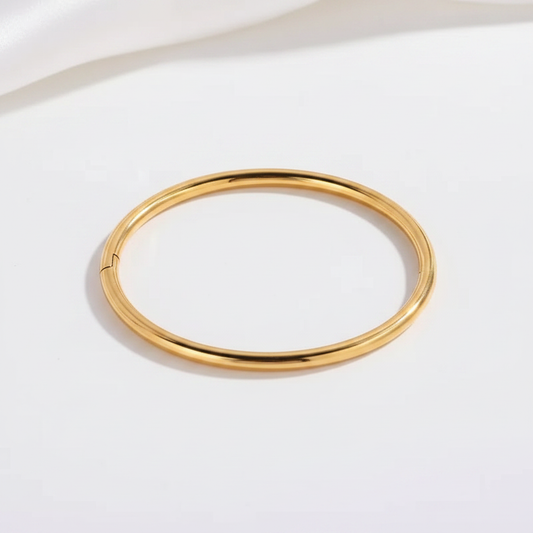 Sleek Gold Bangle Bracelet